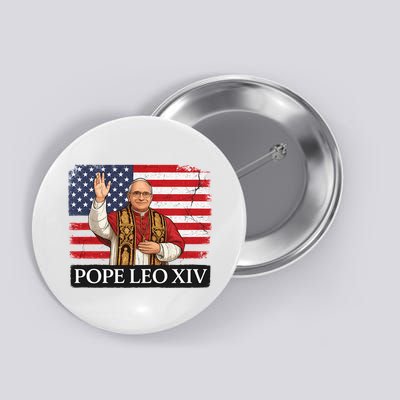 USA Pope Leo XIV Robert American Flag Button