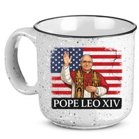 USA Pope Leo XIV Robert American Flag 15oz Campfire Ceramic Mug