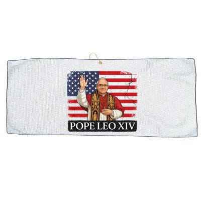 USA Pope Leo XIV Robert American Flag Large Microfiber Waffle Golf Towel