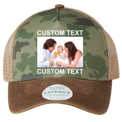 Upload Personalize Design or Photo Custom Text Legacy Tie Dye Trucker Hat