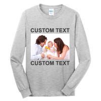 Upload Personalize Design or Photo Custom Text Tall Long Sleeve T-Shirt