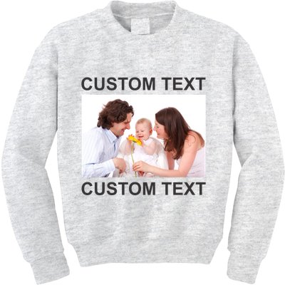 Upload Personalize Design or Photo Custom Text Kids Sweatshirt