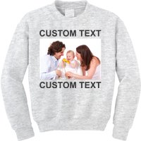 Upload Personalize Design or Photo Custom Text Kids Sweatshirt