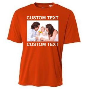 Upload Personalize Design or Photo Custom Text Cooling Performance Crew T-Shirt