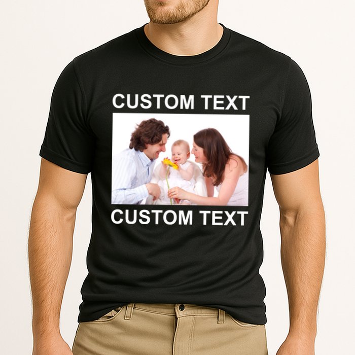 Upload Personalize Design or Photo Custom Text Performance Shirt