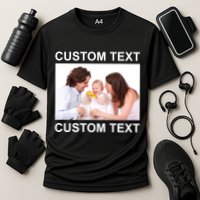 Upload Personalize Design or Photo Custom Text Performance Shirt