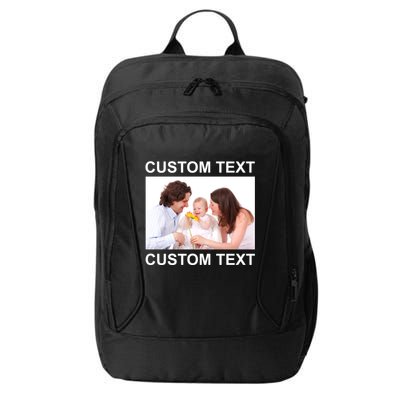 Upload Personalize Design or Photo Custom Text City Backpack