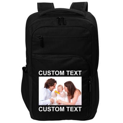 Upload Personalize Design or Photo Custom Text Impact Tech Backpack