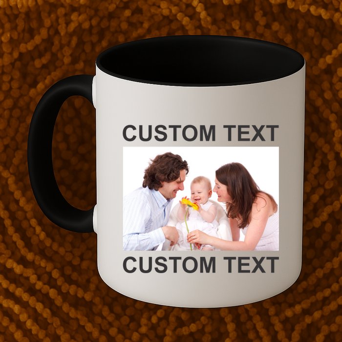 Upload Personalize Design or Photo Custom Text Mug