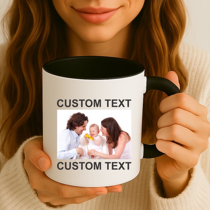 Upload Personalize Design or Photo Custom Text Mug