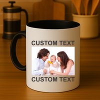 Upload Personalize Design or Photo Custom Text Mug