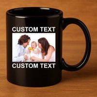 Upload Personalize Design or Photo Custom Text 11oz C Handle Ceramic Mug
