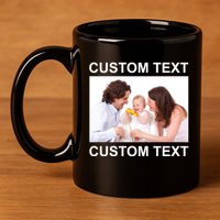 Upload Personalize Design or Photo Custom Text 11oz C Handle Ceramic Mug