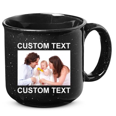 Upload Personalize Design or Photo Custom Text 15oz Campfire Ceramic Mug