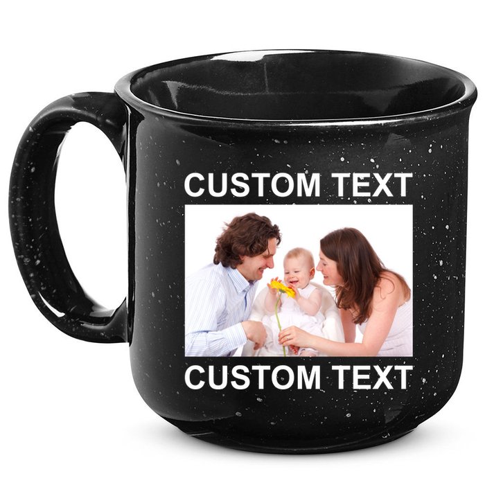 Upload Personalize Design or Photo Custom Text 15oz Campfire Ceramic Mug