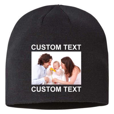 Upload Personalize Design or Photo Custom Text Sustainable Beanie