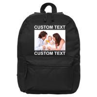 Upload Personalize Design or Photo Custom Text 16 in Basic Backpack
