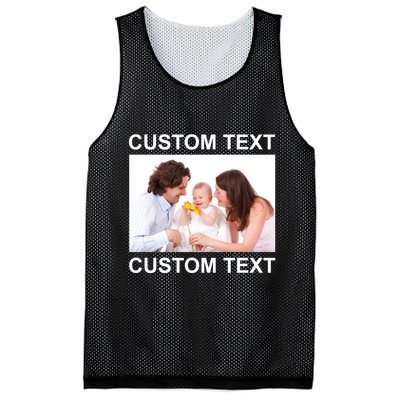 Upload Personalize Design or Photo Custom Text Mesh Reversible Basketball Jersey Tank