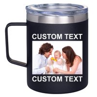 Upload Personalize Design or Photo Custom Text 12oz Stainless Steel Coffee Mug