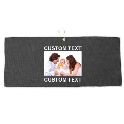 Upload Personalize Design or Photo Custom Text Large Microfiber Waffle Golf Towel