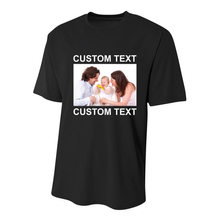 Upload Personalize Design or Photo Custom Text Youth Performance Sprint T-Shirt