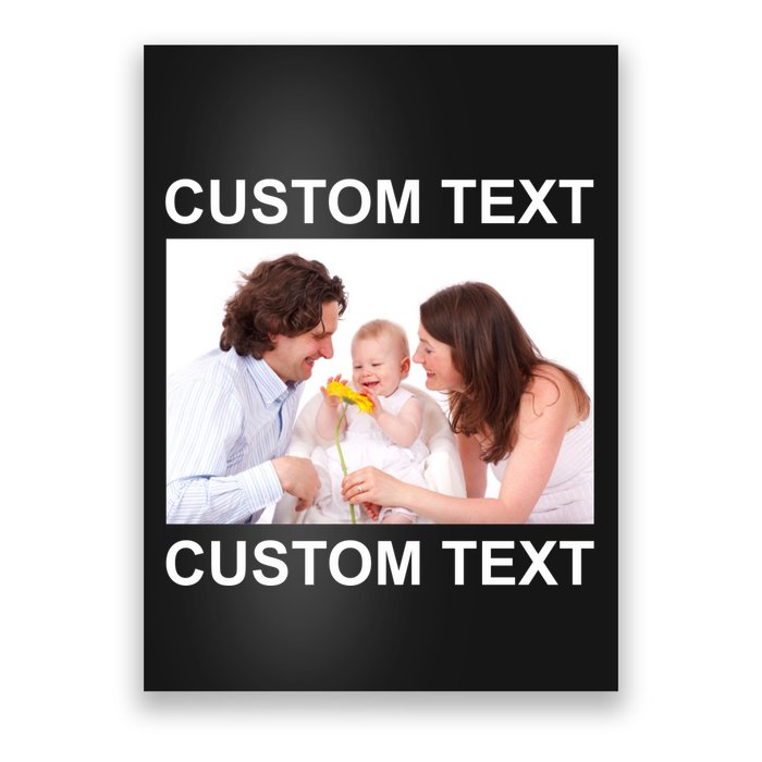 Upload Personalize Design or Photo Custom Text Poster
