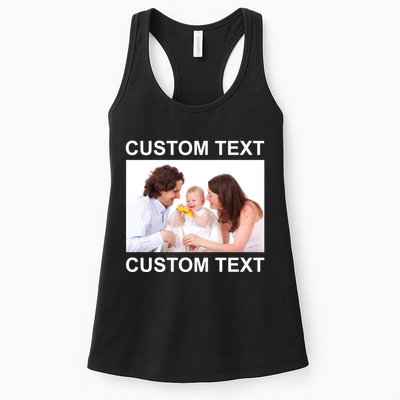Upload Personalize Design or Photo Custom Text Womens Tank Top