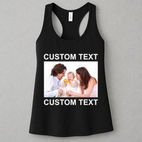 Upload Personalize Design or Photo Custom Text Womens Tank Top