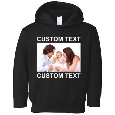 Upload Personalize Design or Photo Custom Text Toddler Hoodie
