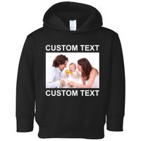 Upload Personalize Design or Photo Custom Text Toddler Hoodie