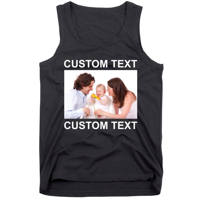 Upload Personalize Design or Photo Custom Text Tank Top