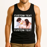 Upload Personalize Design or Photo Custom Text Tank Top