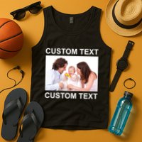 Upload Personalize Design or Photo Custom Text Tank Top