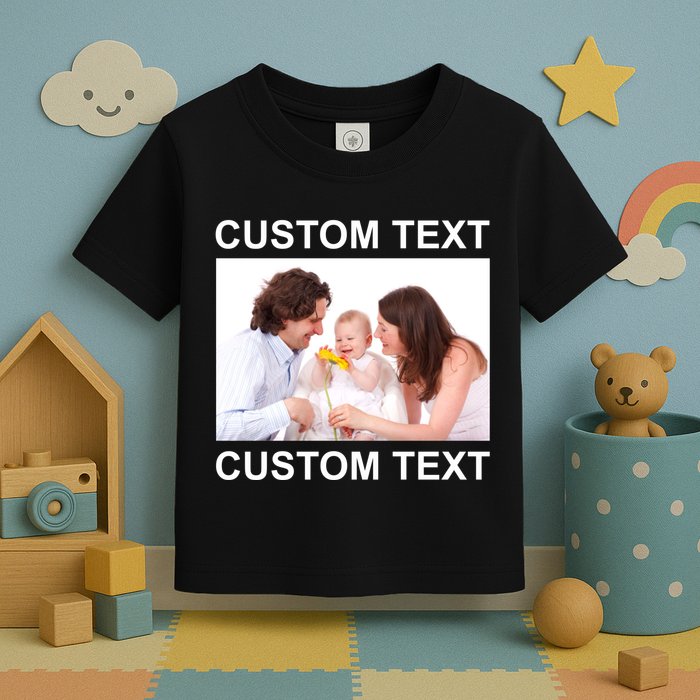 Upload Personalize Design or Photo Custom Text Toddler T-Shirt