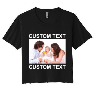 Upload Personalize Design or Photo Custom Text Crop Top