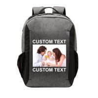 Upload Personalize Design or Photo Custom Text Vector Backpack