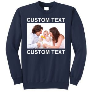 Upload Personalize Design or Photo Custom Text Sweatshirt