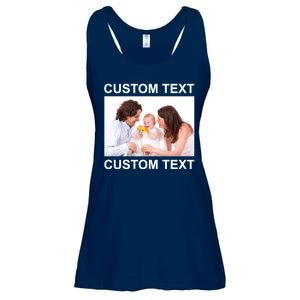 Upload Personalize Design or Photo Custom Text Ladies Essential Flowy Tank