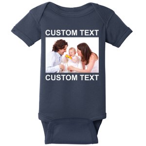 Upload Personalize Design or Photo Custom Text Baby Bodysuit