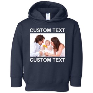 Upload Personalize Design or Photo Custom Text Toddler Hoodie