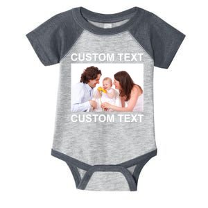 Upload Personalize Design or Photo Custom Text Infant Baby Jersey Bodysuit