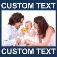 Upload Personalize Design or Photo Custom Text Infant Baby Jersey Bodysuit