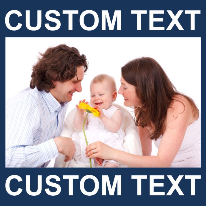 Upload Personalize Design or Photo Custom Text Infant Baby Jersey Bodysuit