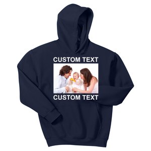 Upload Personalize Design or Photo Custom Text Kids Hoodie