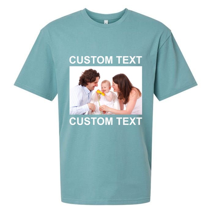 Upload Personalize Design or Photo Custom Text Sueded Cloud Jersey T-Shirt