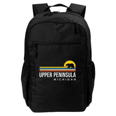 Upper Peninsula Michigan Mi Bear Vintage Retro Souvenirs Backpack
