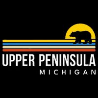 Upper Peninsula Michigan Mi Bear Vintage Retro Souvenirs Backpack