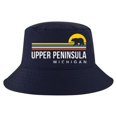 Upper Peninsula Michigan Mi Bear Vintage Retro Souvenirs Cool Comfort Performance Bucket Hat