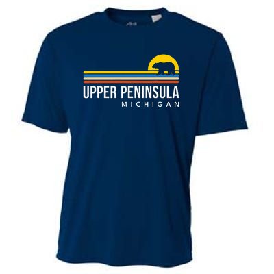 Upper Peninsula Michigan Mi Bear Vintage Retro Souvenirs Cooling Performance Crew T-Shirt