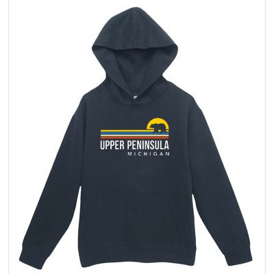 Upper Peninsula Michigan Mi Bear Vintage Retro Souvenirs Urban Pullover Hoodie